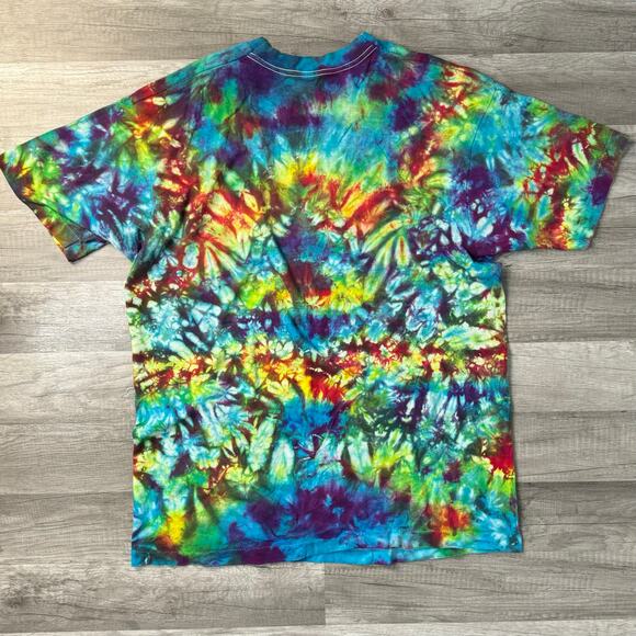 Vintage 80s Tie Dye Single Stitch T-Shirt Fruit of the Loom USA Made XX-Large - Picture 7 of 10